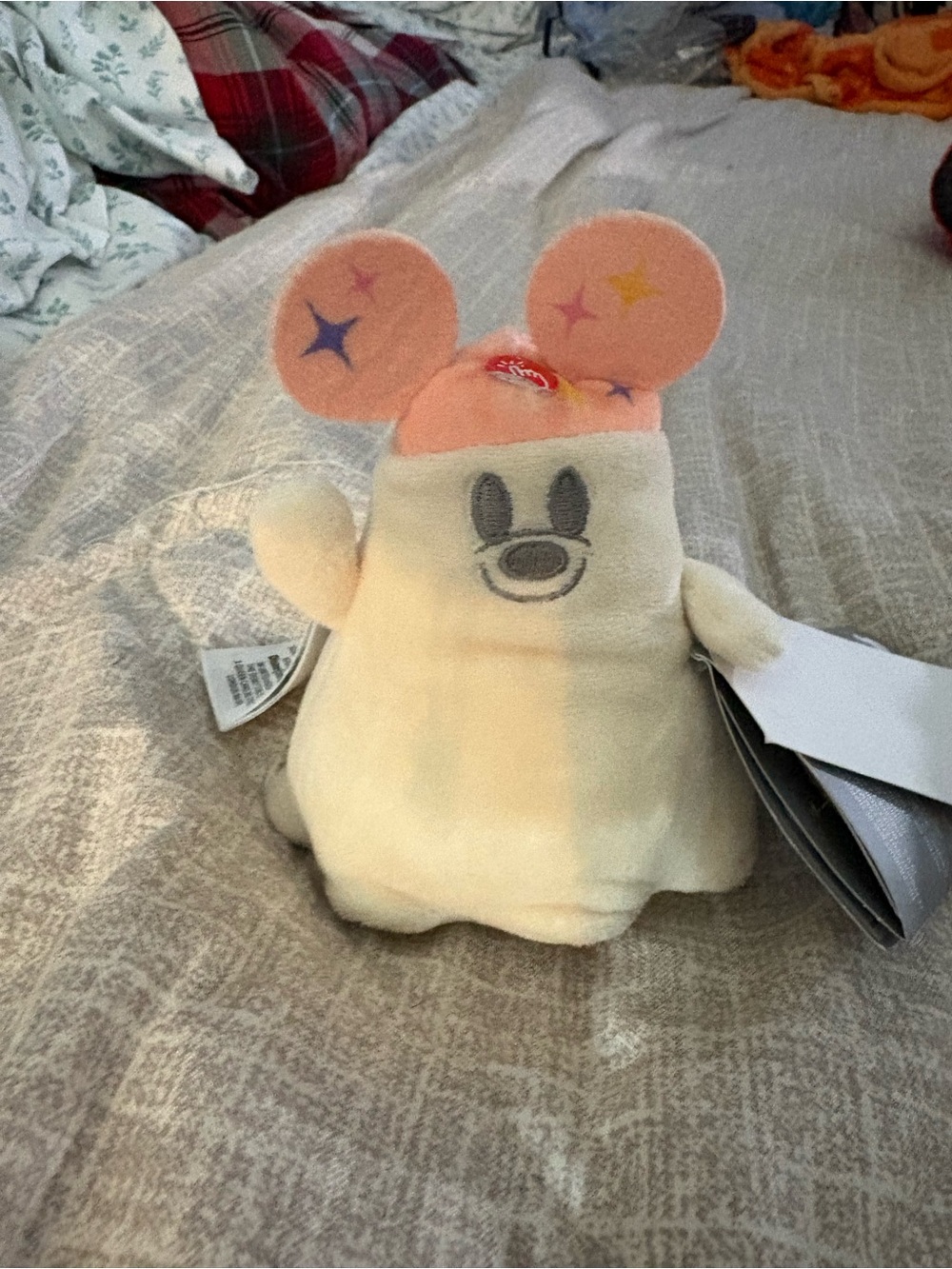Disney Mickey Cream & Pink light up shoulder sitter Halloween ghost. - Picture 3 of 5